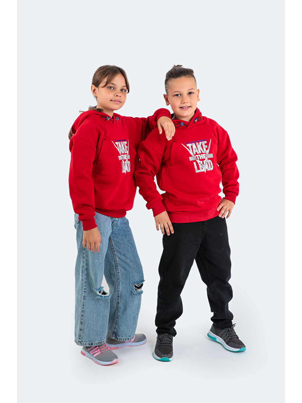 DO Unisex Çocuk Sweatshirt Kırmızı-6