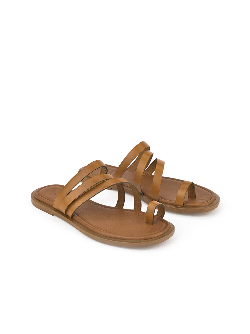 Kahverengi Kadın Hakiki Deri Terlik 1511010Z1018 Taba-1