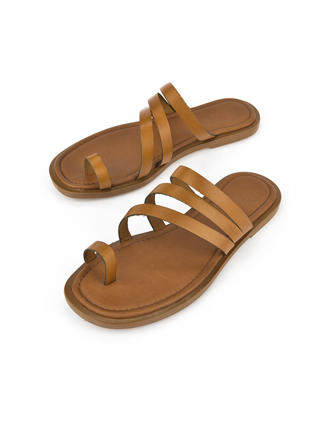 Kahverengi Kadın Hakiki Deri Terlik 1511010Z1018 Taba-4