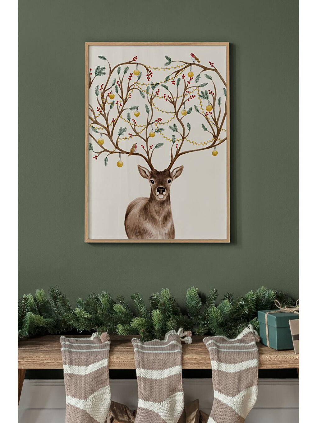 Beyaz Tek Parça Ahşap Çerçeveli Poster Tablo - TEKHAMCERCEVE82