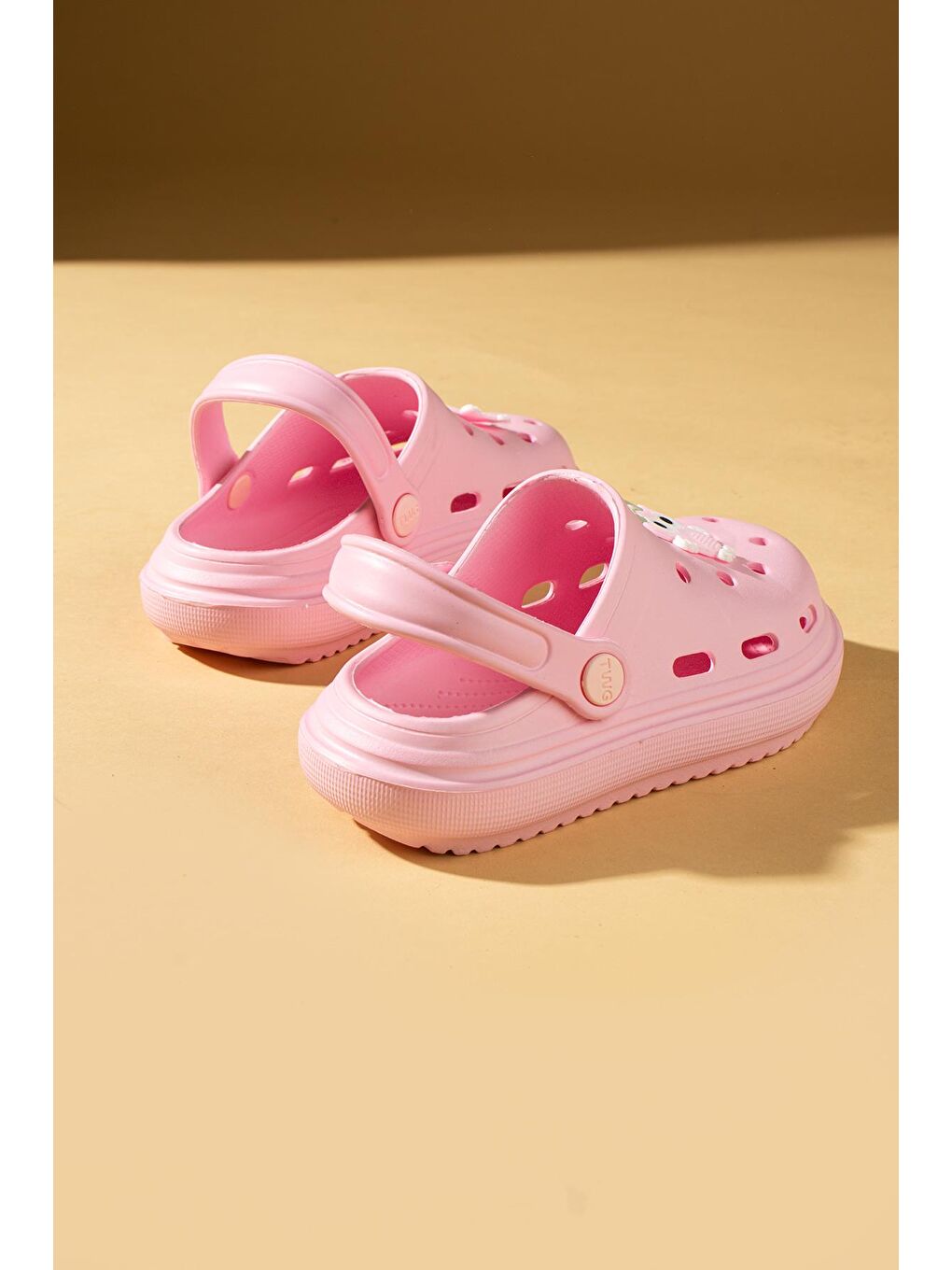 Pembe Maskotlu Rahat Taban Eva Çocuk  Terlik-1