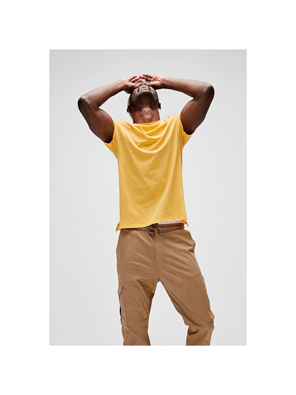 Major Erkek Sarı Bisiklet Yaka Tişört-2