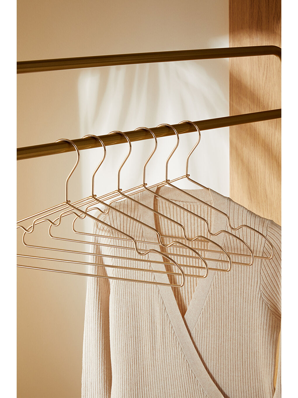 Sarı 12'li Altın Renk Metal Giysi Askısı 22 x 41 x 0.4 cm-2