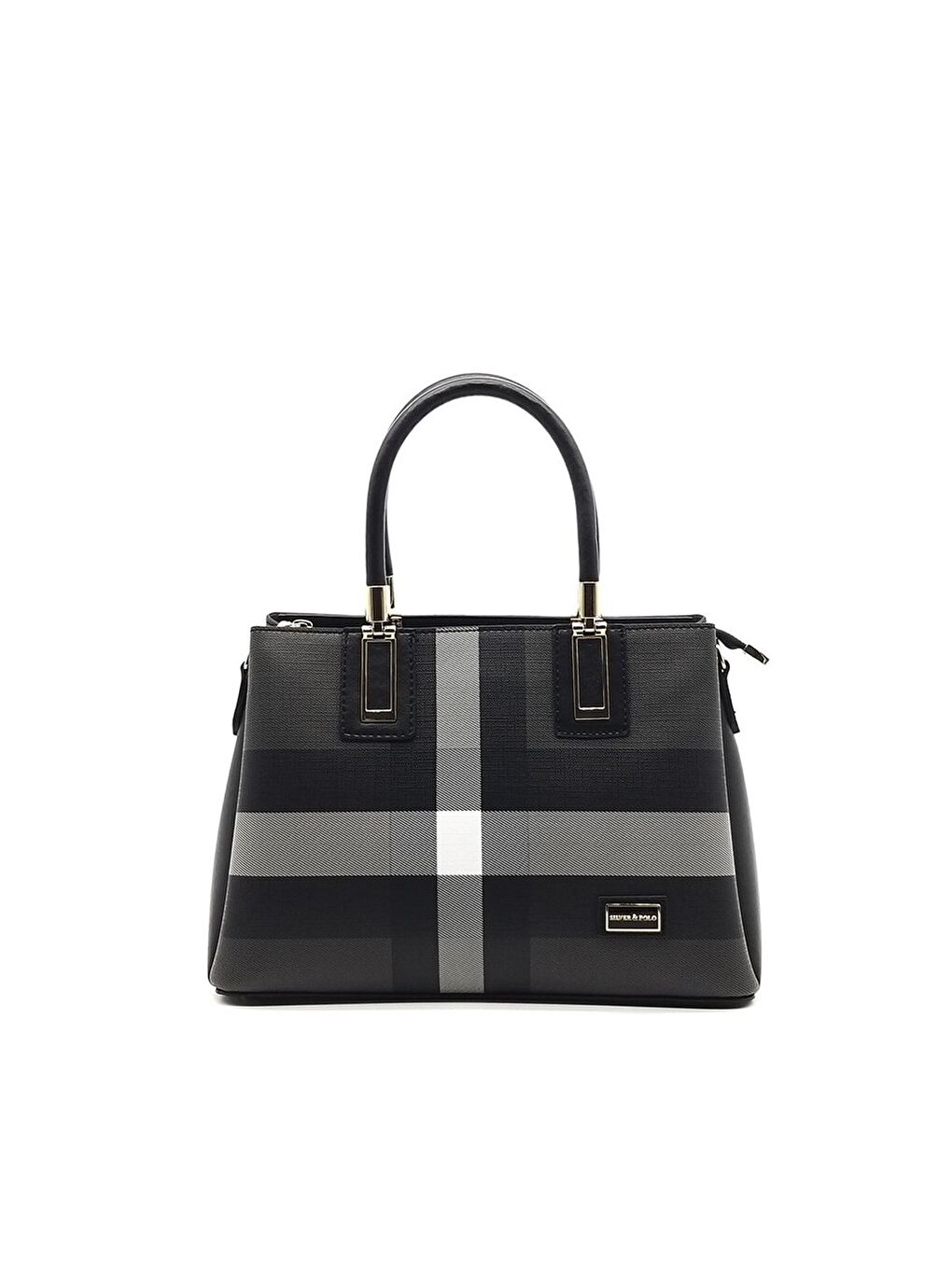 Siyah Kadın 1000-35832 SILVER POLO EL ÇANTASI M129 SİYAH-MAT SİYAH