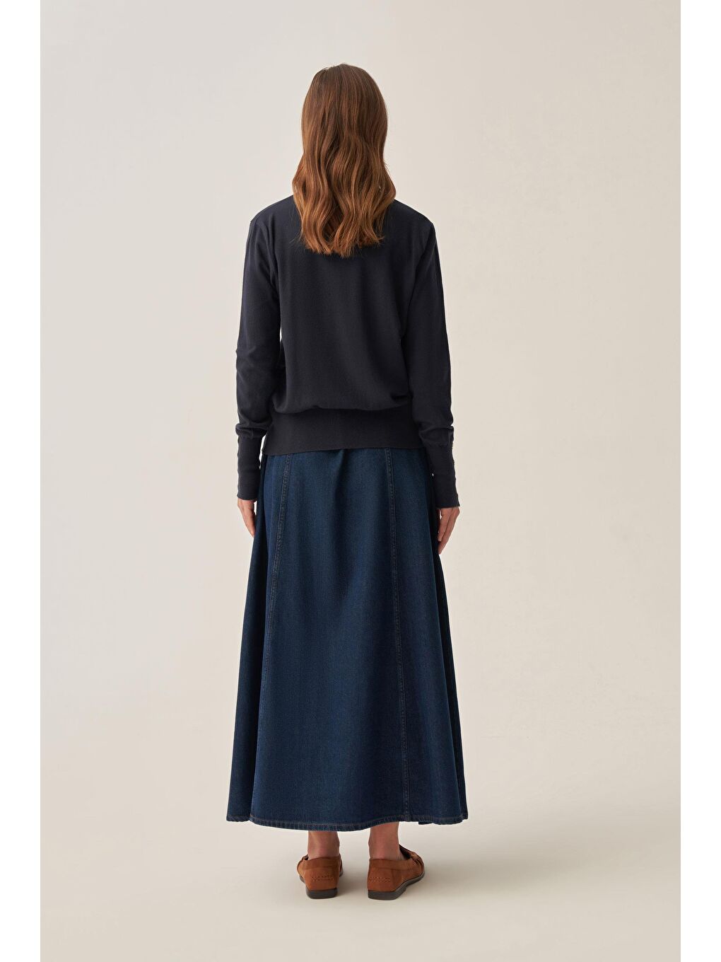 Lacivert-Gold Dügmeli Kazak-3