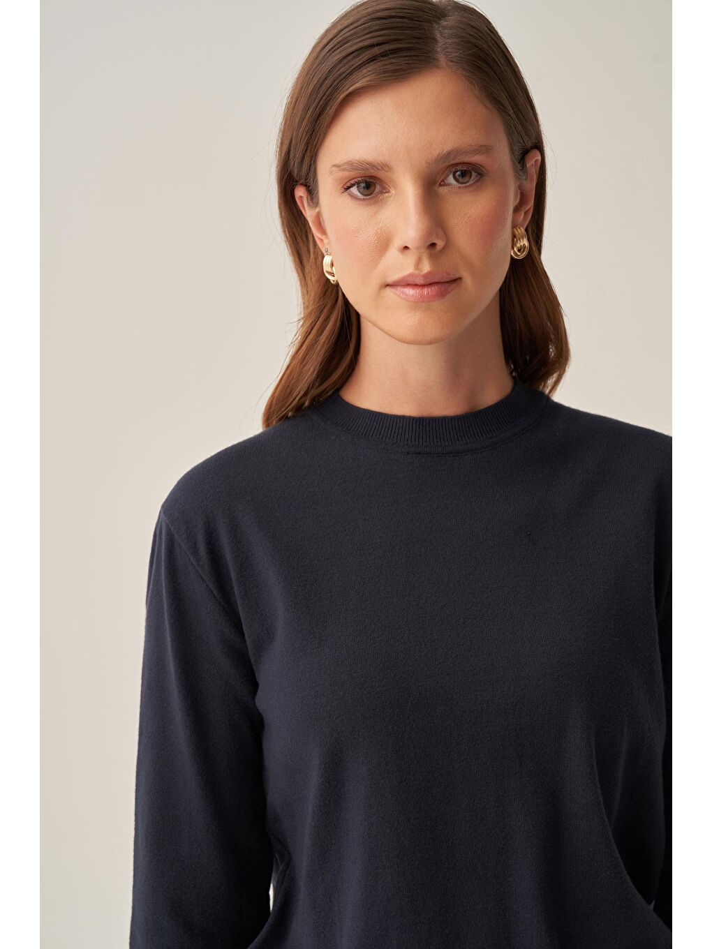 Lacivert-Gold Dügmeli Kazak-4