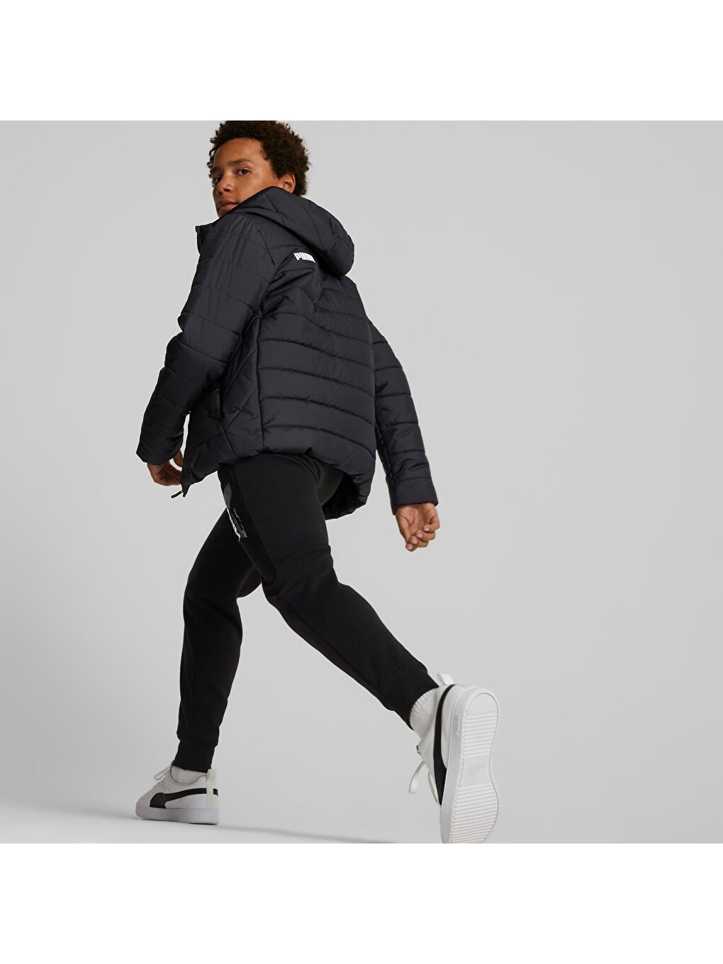 Siyah ESSENTIALS Genç Çocuk Şişme Mont