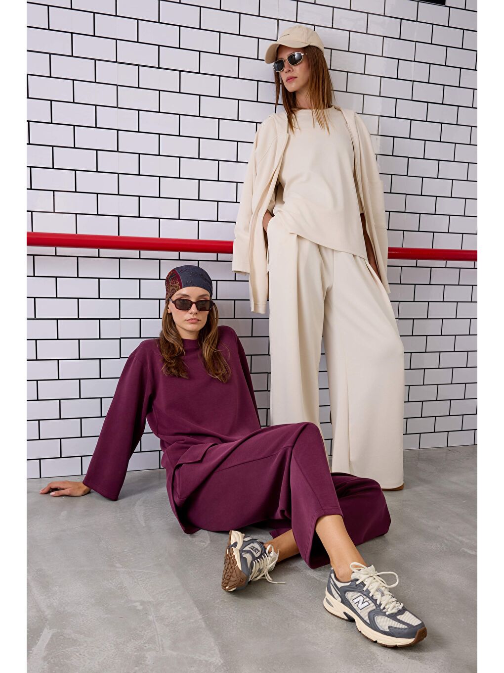 Modal Basic Uzun Sweat Bordo-1