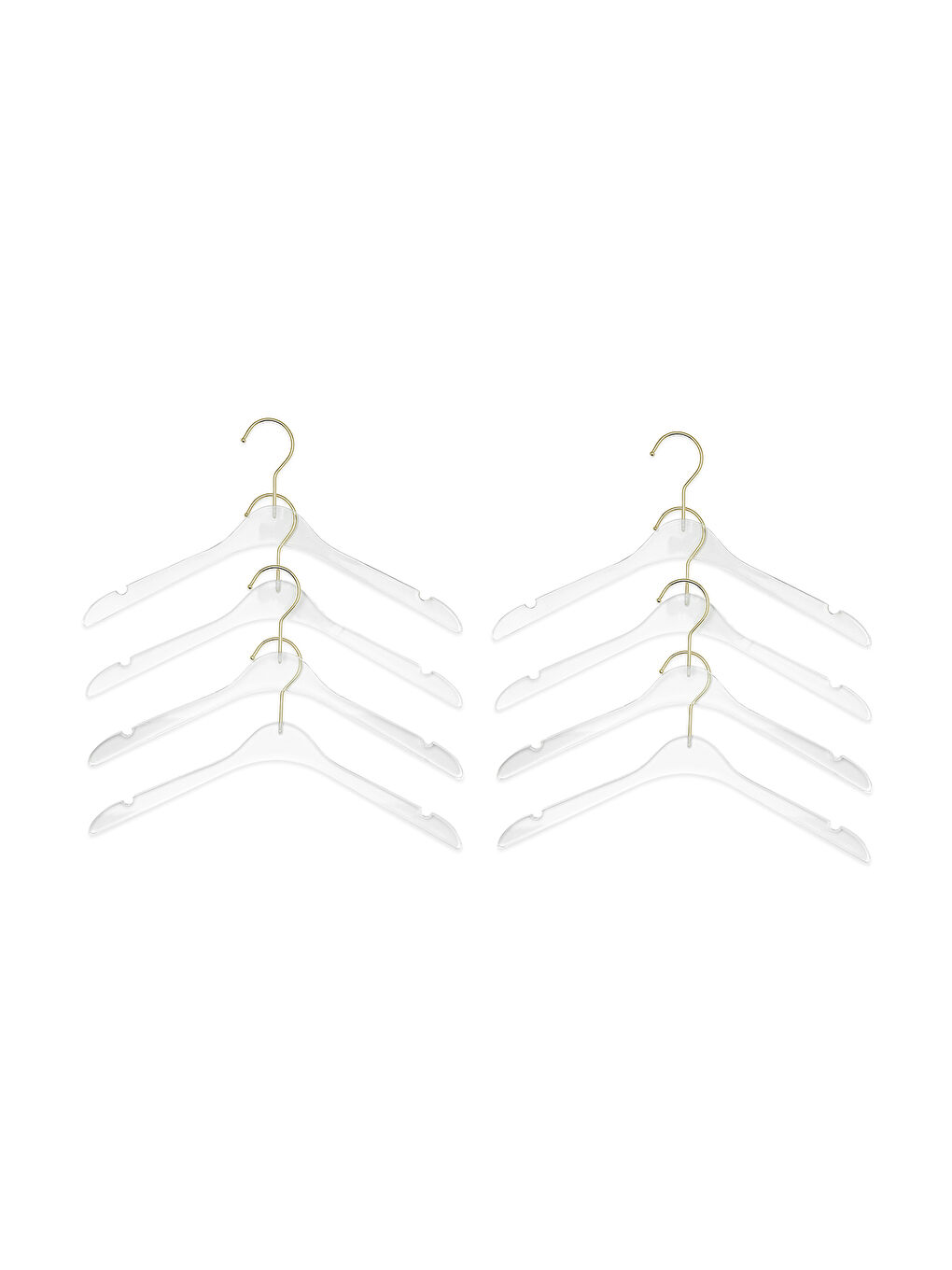 Renksiz 8'li Şeffaf Akrilik Giysi Askısı 21.5 x 38.5 x 1 cm-5