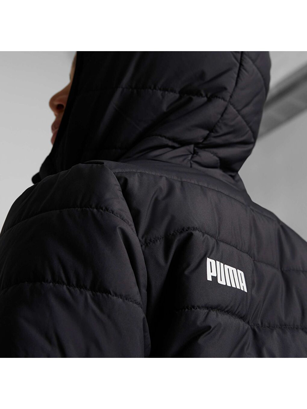 Siyah ESSENTIALS Genç Çocuk Şişme Mont-1