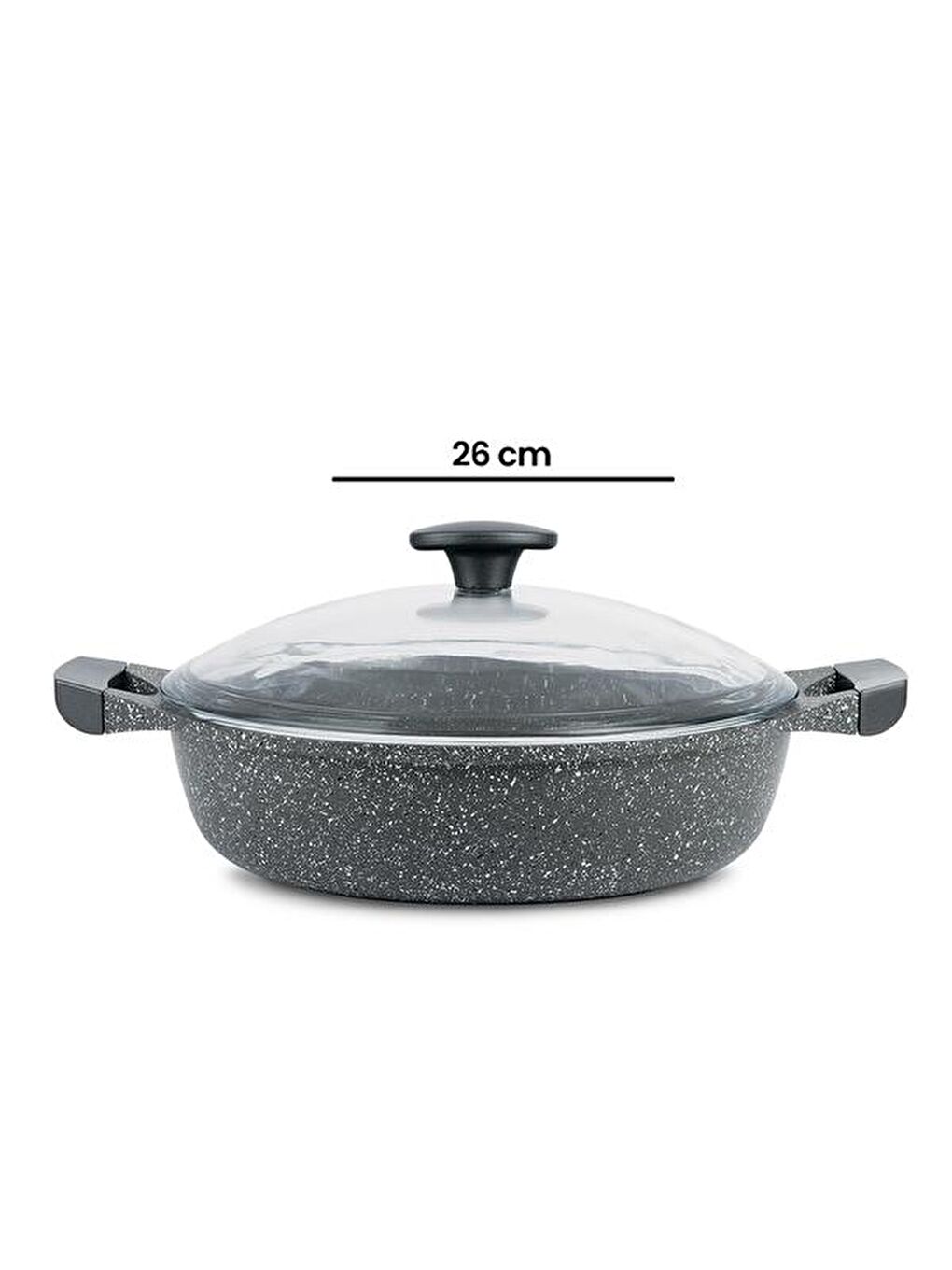 Gri Graneu Karnıyarık Tenceresi - 26 cm-1