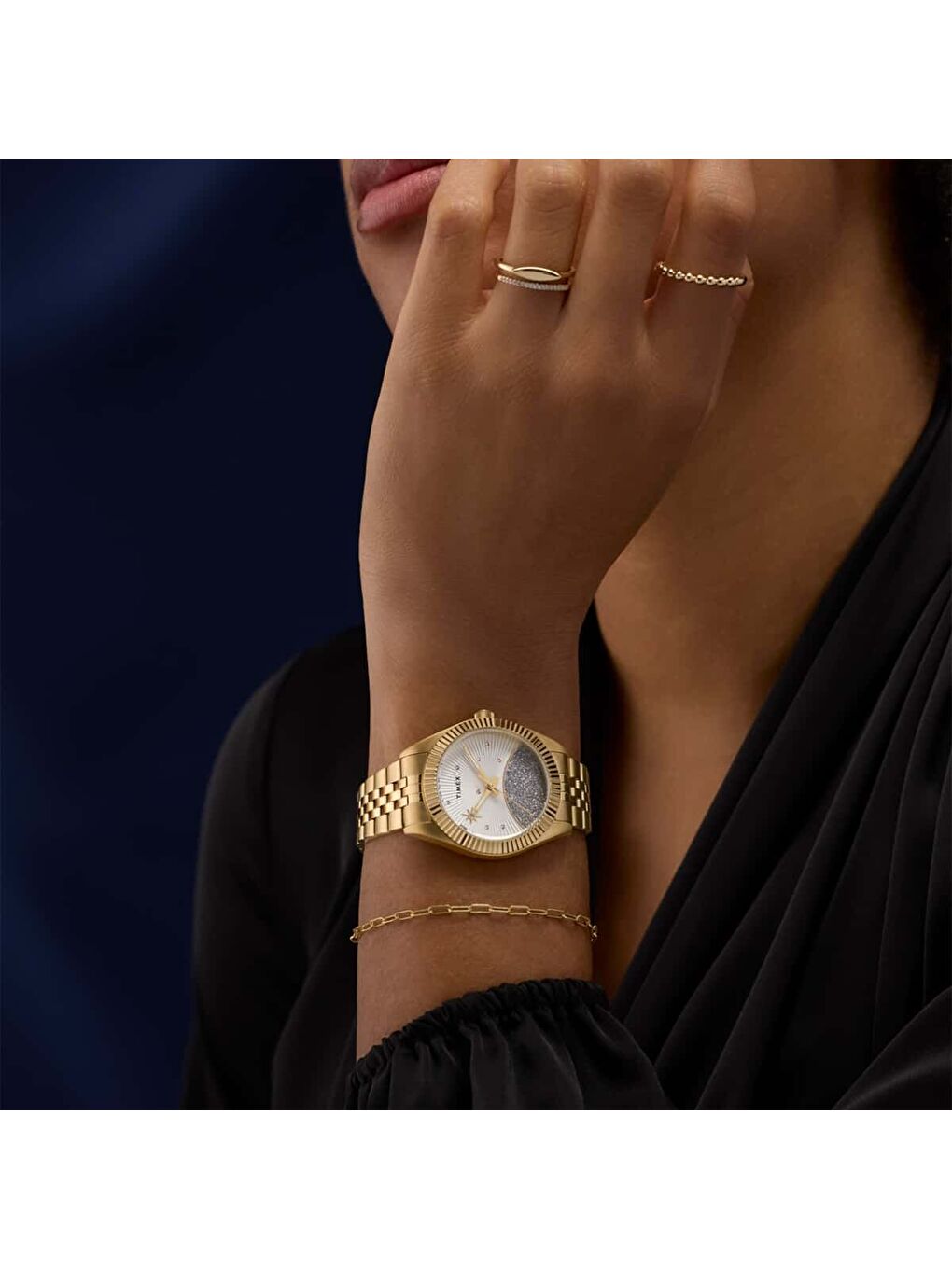 Sarı TW2Y20300 Kadın Kol Saati-5