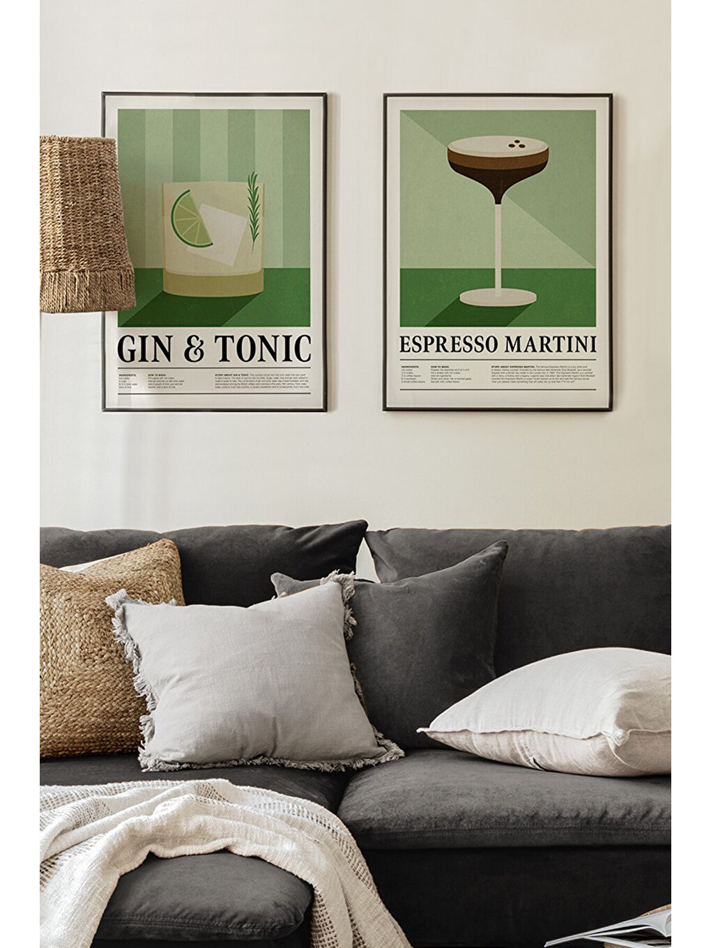 Beyaz 2 Parça Ahşap Çerçeve Görünümlü Mdf Tablo Seti 20x30 Cm - Model 13 - ERSY2MDFMODEL13-2030