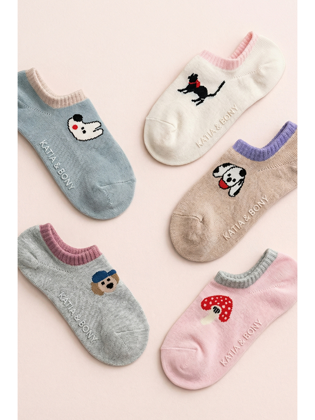 Karışık Çocuk 5'Li Desenli Step Çorap Çok Renkli-1