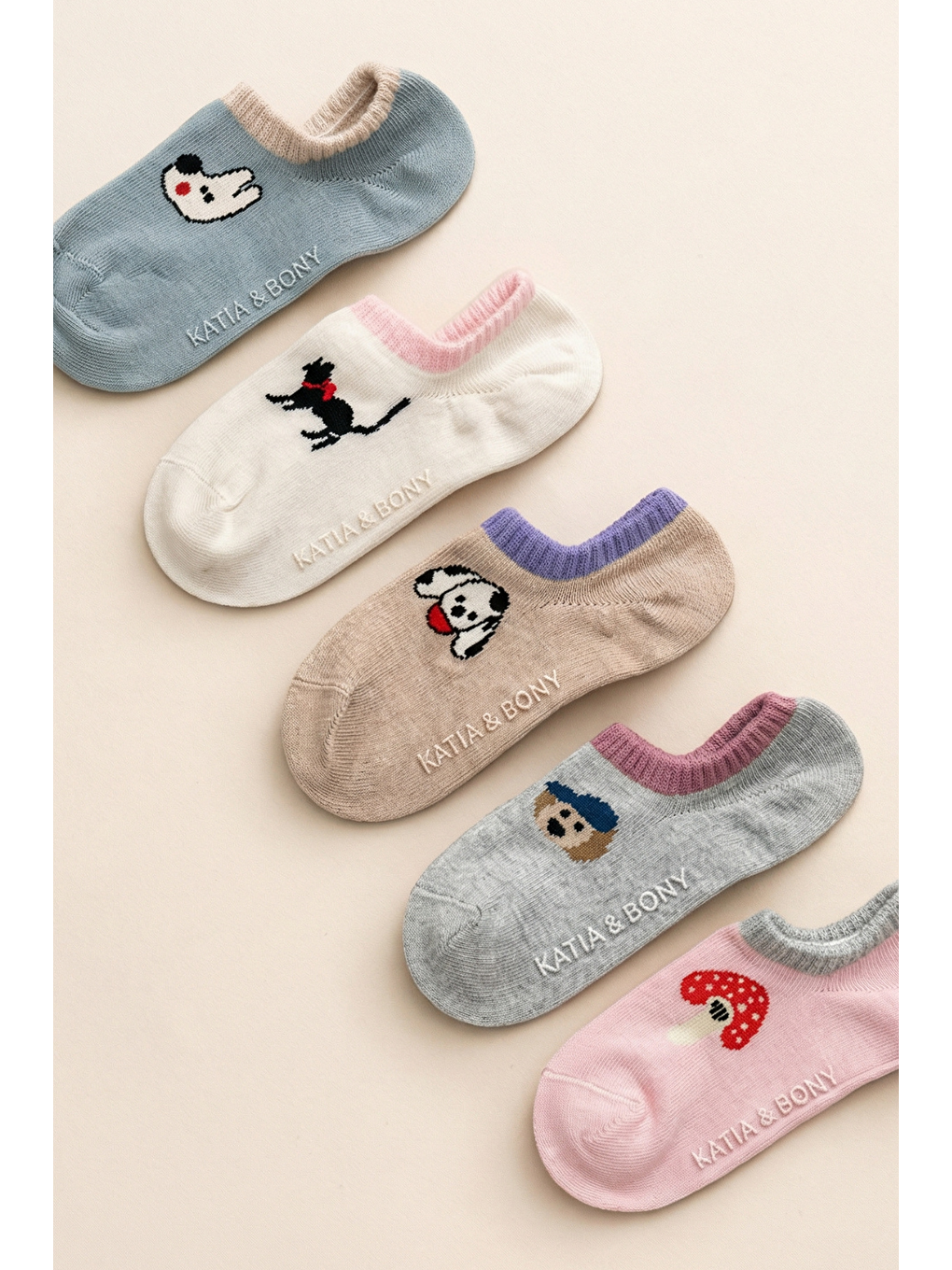 Karışık Çocuk 5'Li Desenli Step Çorap Çok Renkli-2