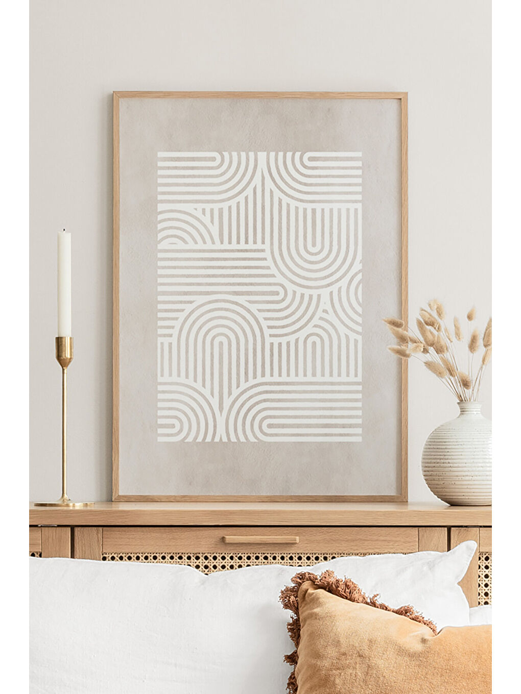 Beyaz Tek Parça Çerçeve Görünümlü Mdf Tablo - TEKHAMMDF141