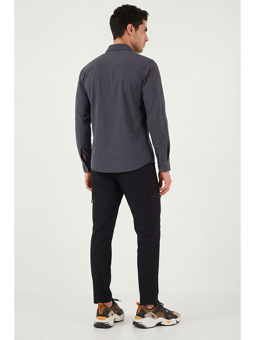 Siyah Normal Kalıp Kargo Cepli Lastikli Bel Trekking ve Kurye 3'lü Paket Pantolon 693710S3-6