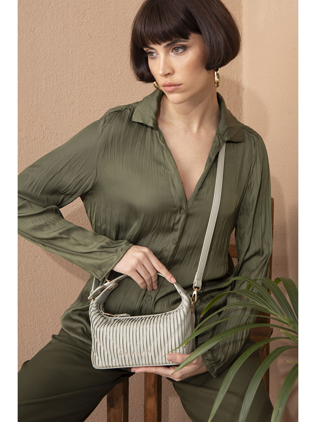 Sisley Yeşil Kadin El Çantasi Yeşi̇l SLY170 - 2