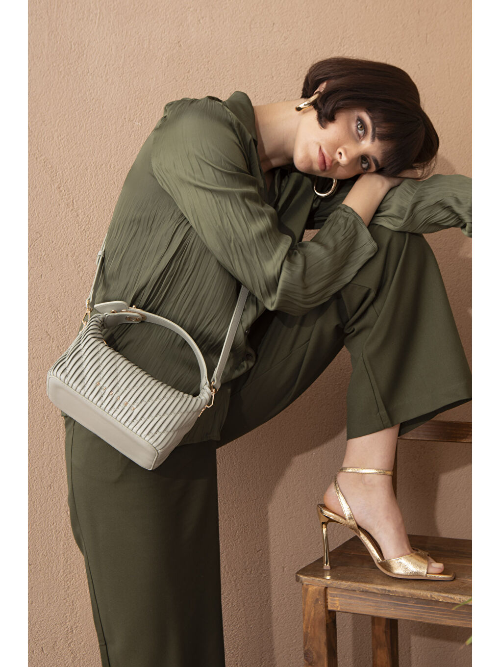 Sisley Yeşil Kadin El Çantasi Yeşi̇l SLY170 - 3