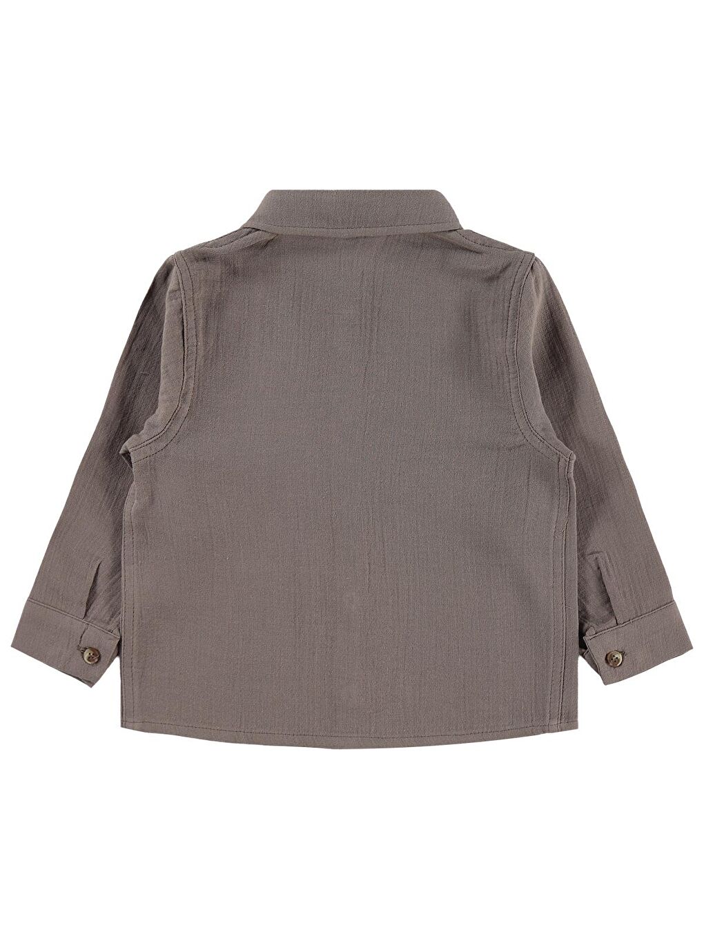 Boys Erkek Çocuk Uzun Kol Basic 2-5 Yaş Gömlek - Kahverengi-1