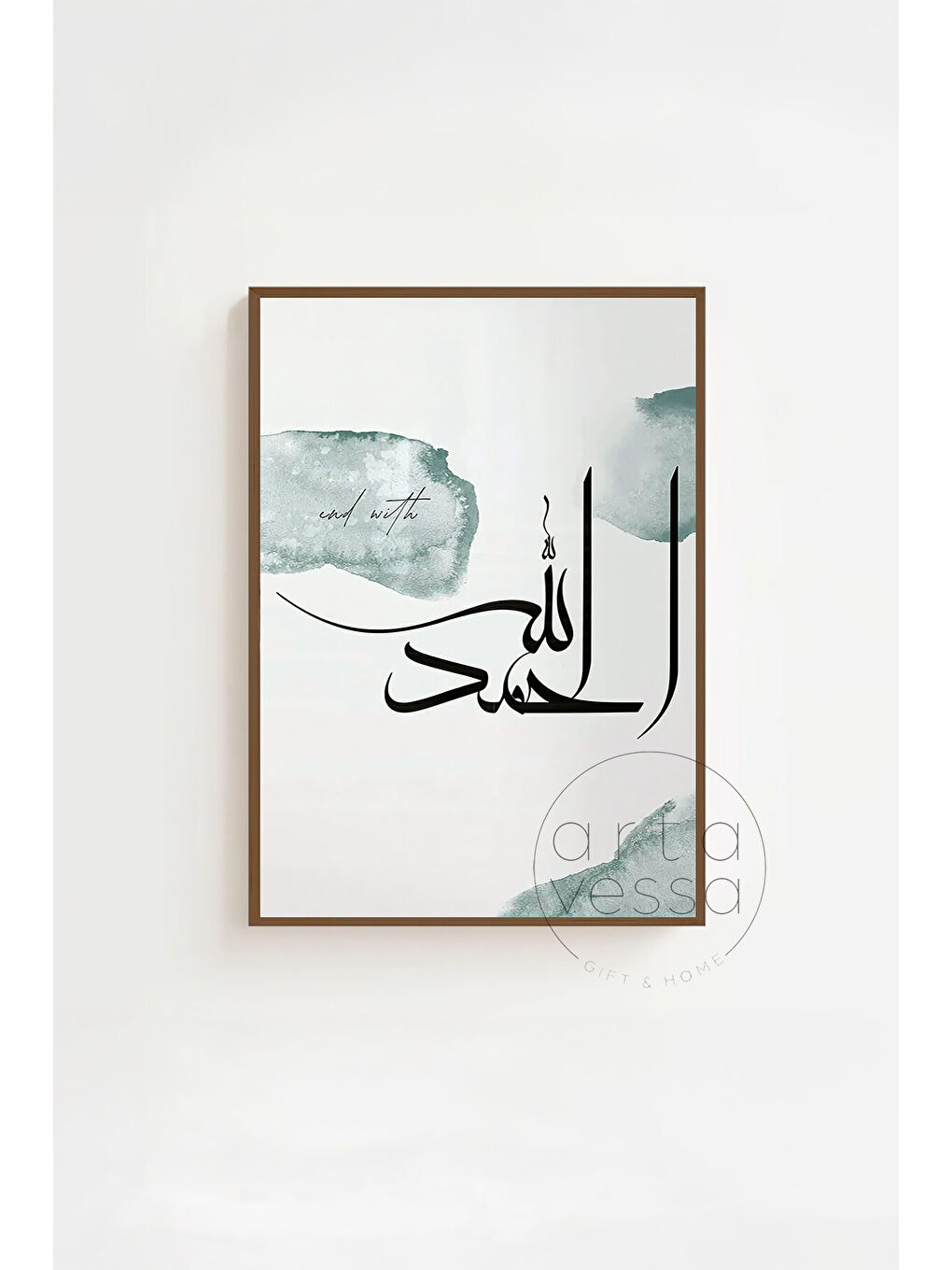 Beyaz 3 Parça Kahverengi Gerçek Ahşap Çerçeveli Tablo Seti - Model 27 - ERSY3KHVCRV27-3348-3