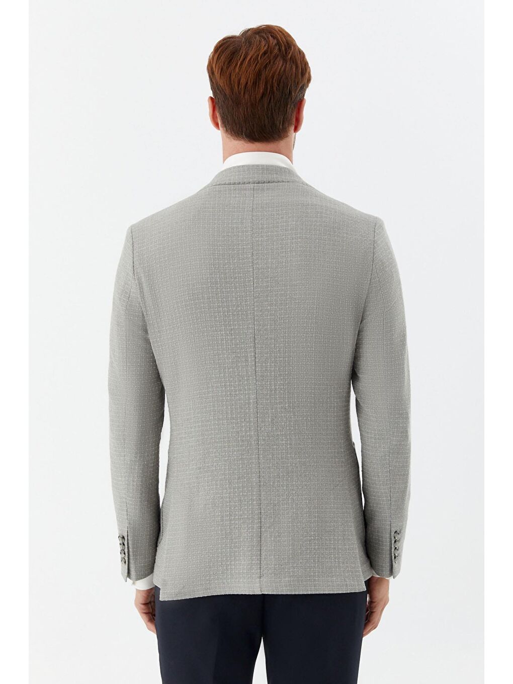 Yeşil Mono Yaka Keten Karışımlı Blazer Erkek Ceket – 6 Drop-4