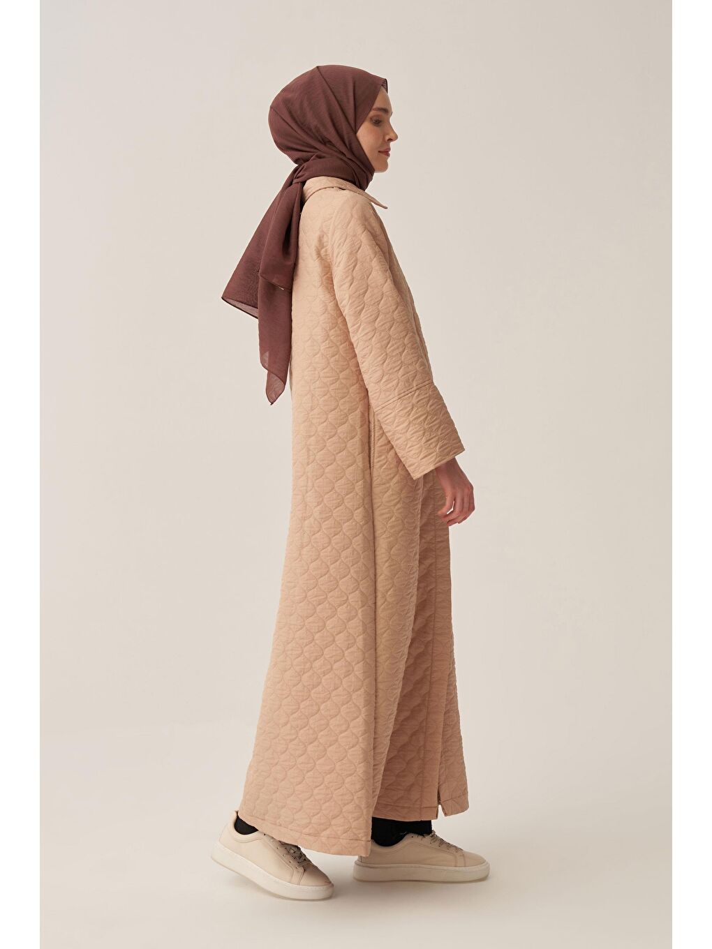 Bej-Deri Kemerli Kapitone Ferace-2