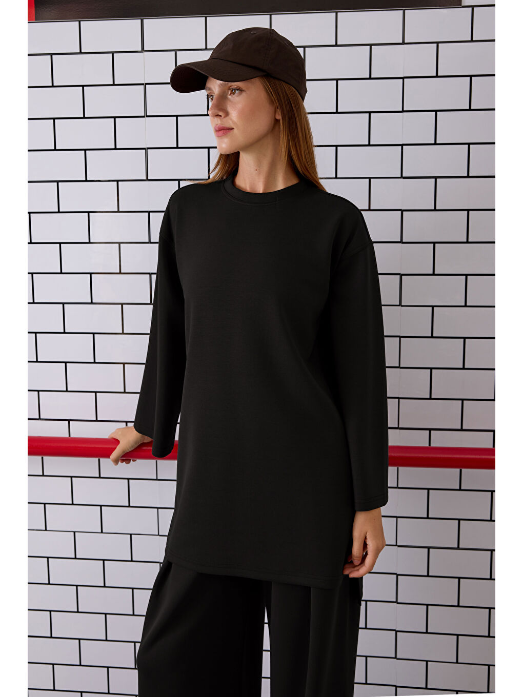 Modal Basic Uzun Sweat Siyah-1