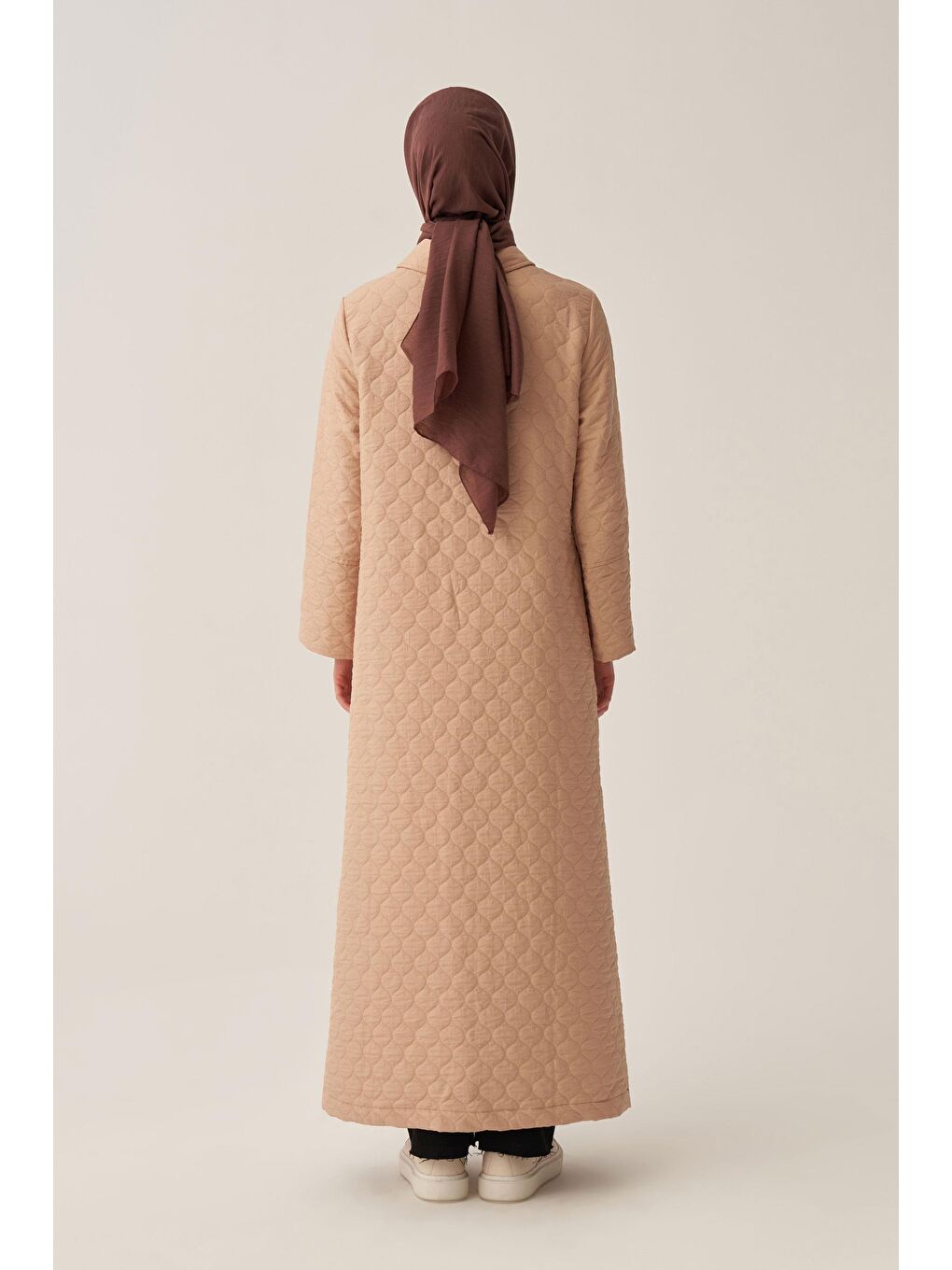 Bej-Deri Kemerli Kapitone Ferace-3