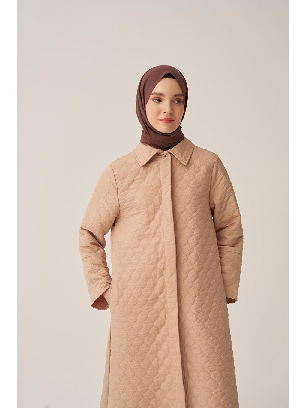 Bej-Deri Kemerli Kapitone Ferace-4