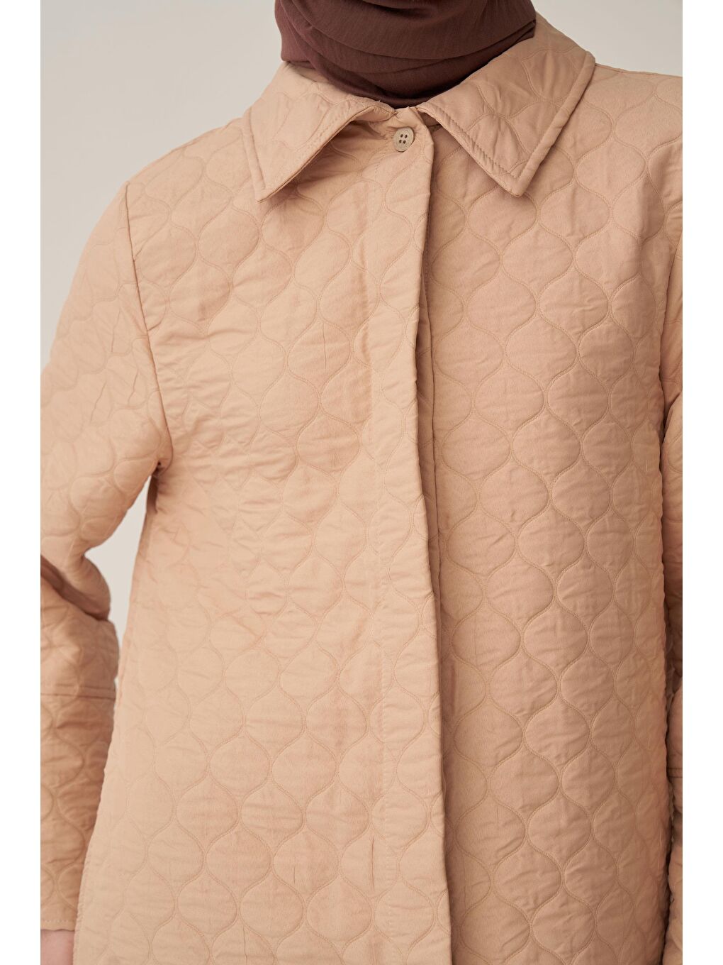 Bej-Deri Kemerli Kapitone Ferace-5