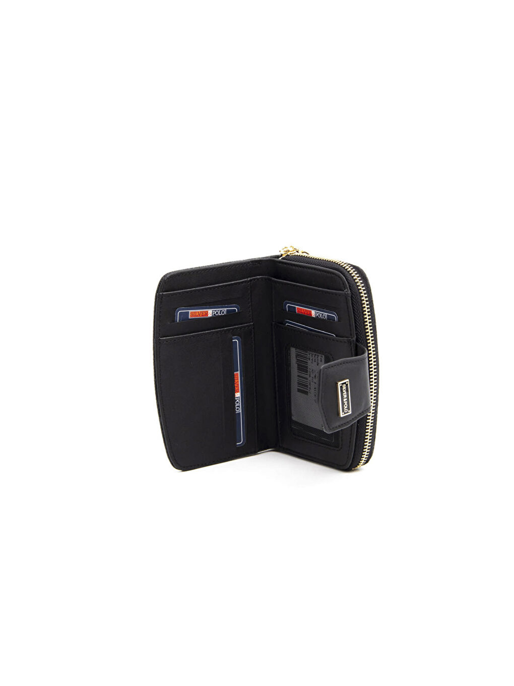 Siyah Kadın Cüzdan 874-45486 SILVER POLO BAYAN PORTFÖY M178 SİYAH-MAT SİYAH-4
