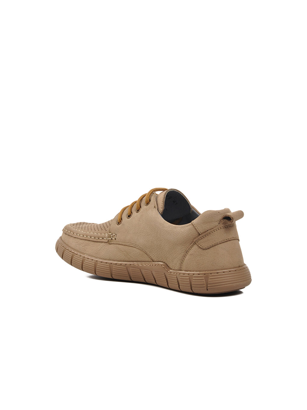 Bej Vizon Nubuk Hakiki Deri Erkek Casual Ayakkabı 995-1 M-3