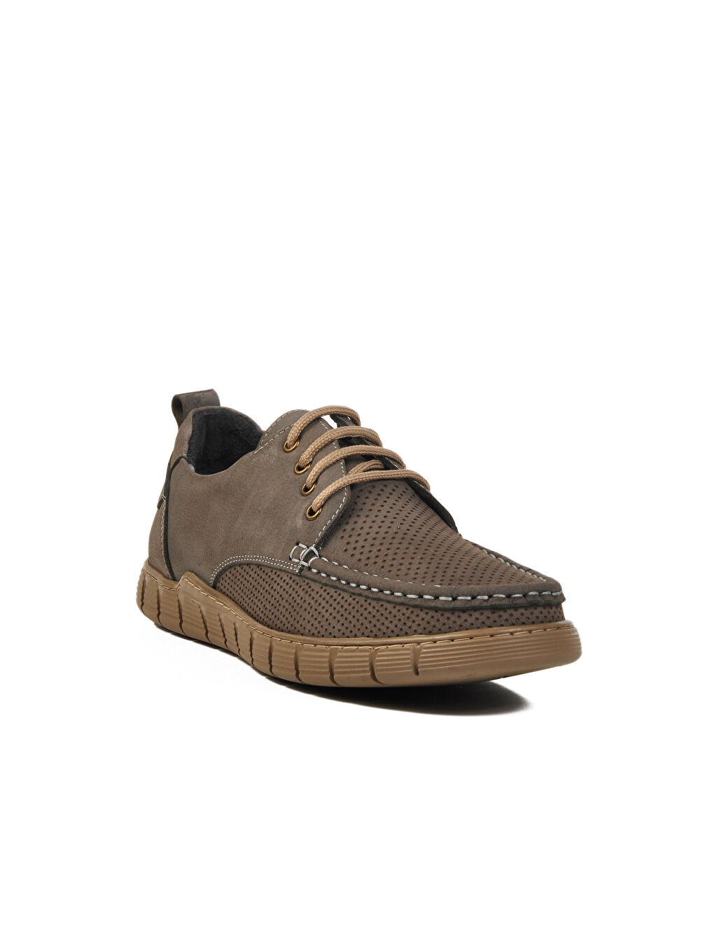 Gri Nubuk Hakiki Deri Erkek Casual Ayakkabı 995-1 M-2