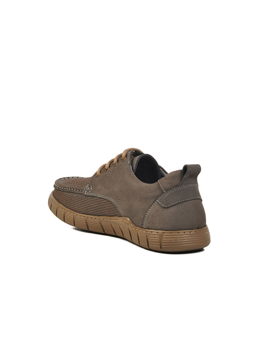 Gri Nubuk Hakiki Deri Erkek Casual Ayakkabı 995-1 M-3