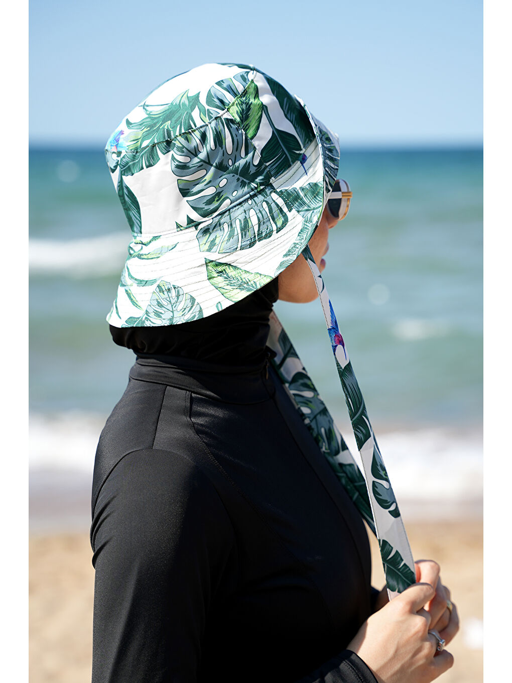 Remsa Bağlamalı Bucket Şapka RŞBUC-02 Yeşil Yapraklar-1