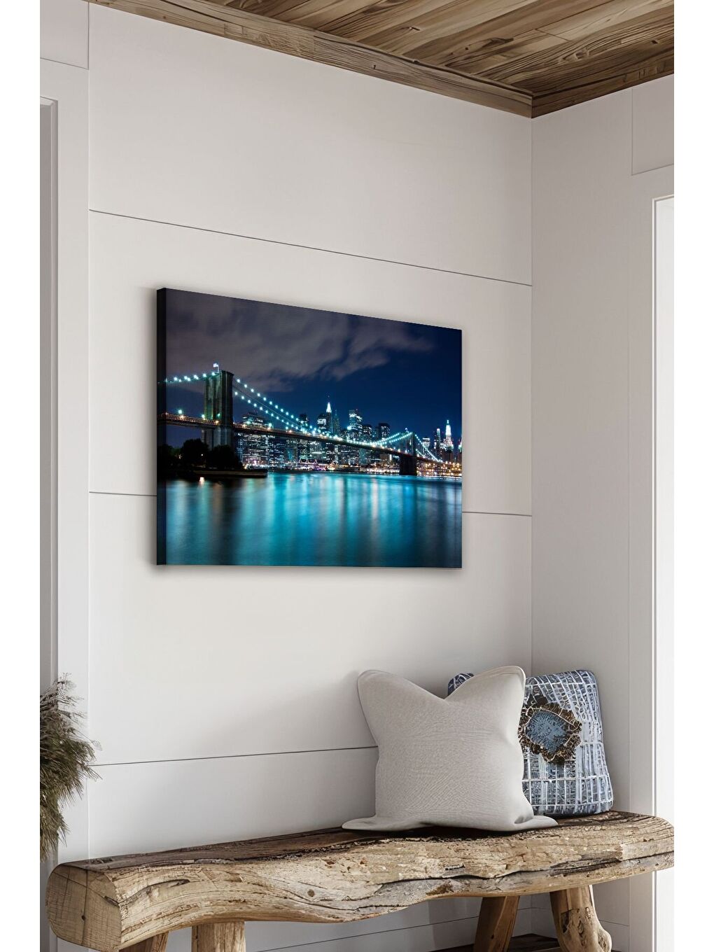 Beyaz Dekoratif Kanvas Tablo - FDC249 - ERSYFDC249-5070