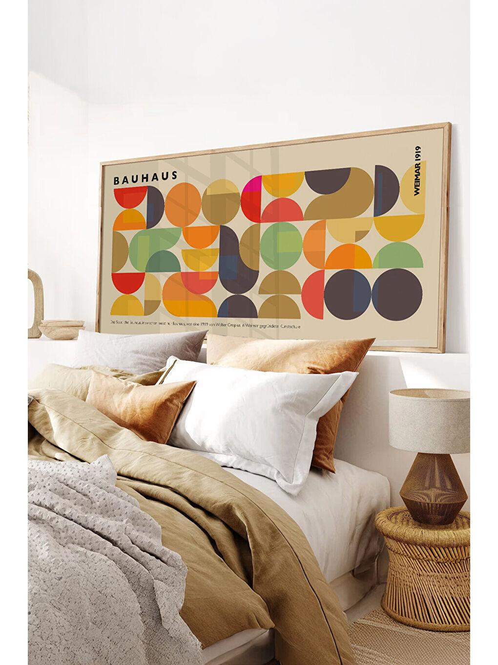 Beyaz Tek Parça Gerçek Ham Ahşap Yatay Panorama Çerçeveli Tablo - Model 4 - 50 x 120-1