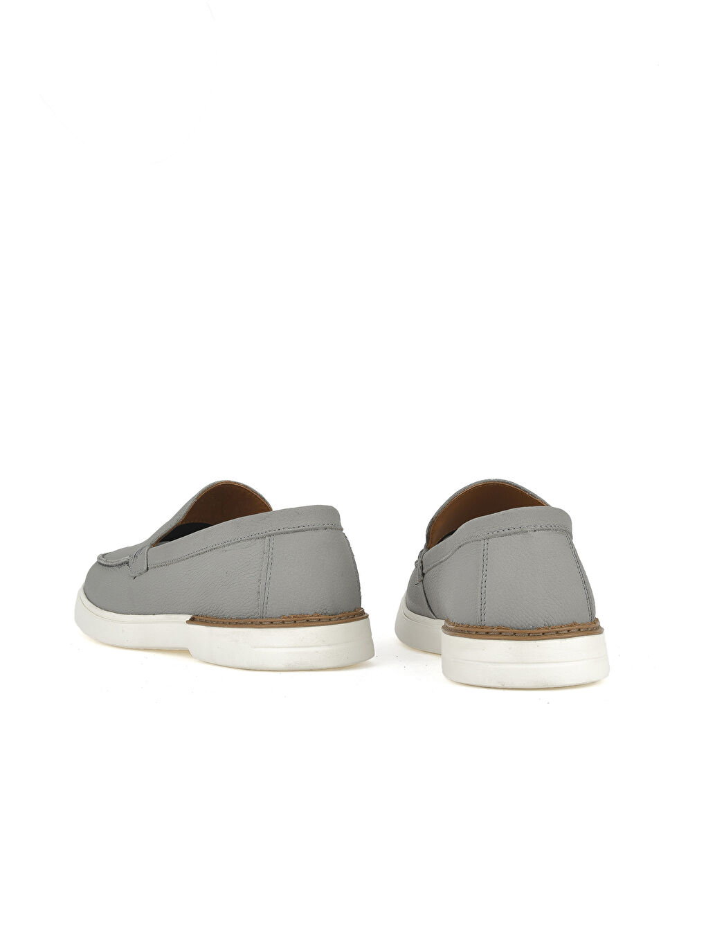 Erkek Hakiki Deri Ayakkabı 1511007ZB04 Gri-2