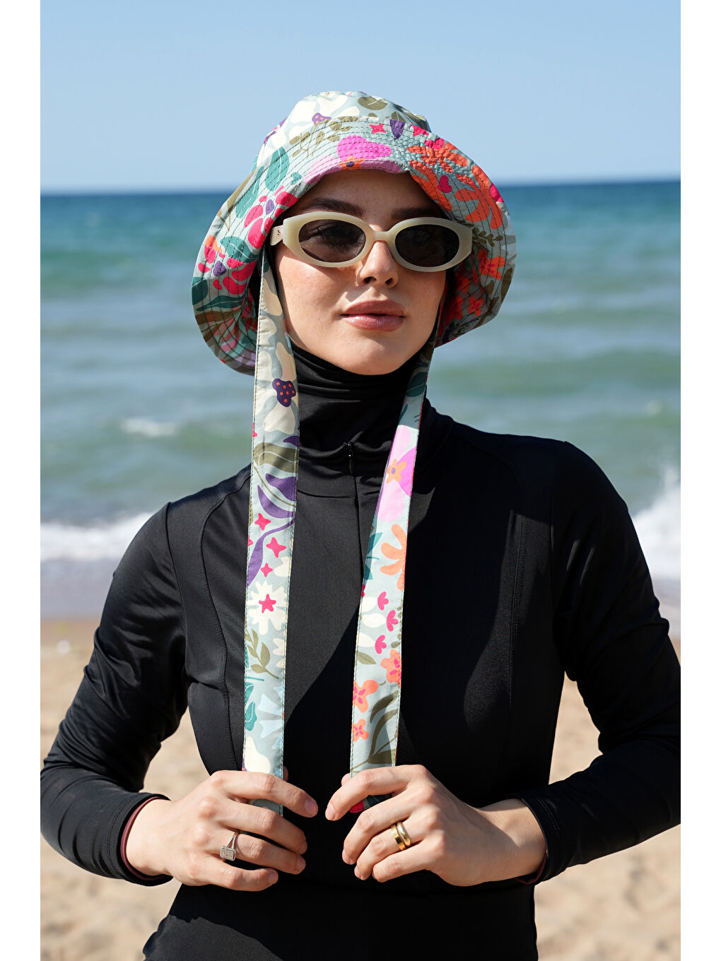 Yeşil Remsa Bağlamalı Bucket Şapka RŞBUC-02 Patara-3