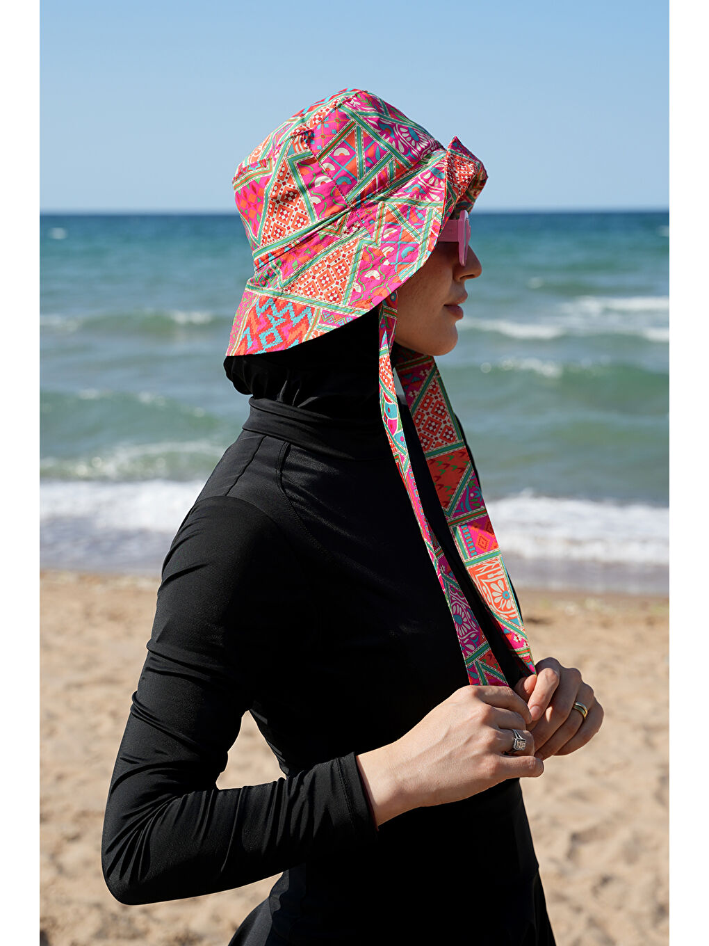 Fuşya Remsa Bağlamalı Bucket Şapka RŞBUC-02 Arzu-2