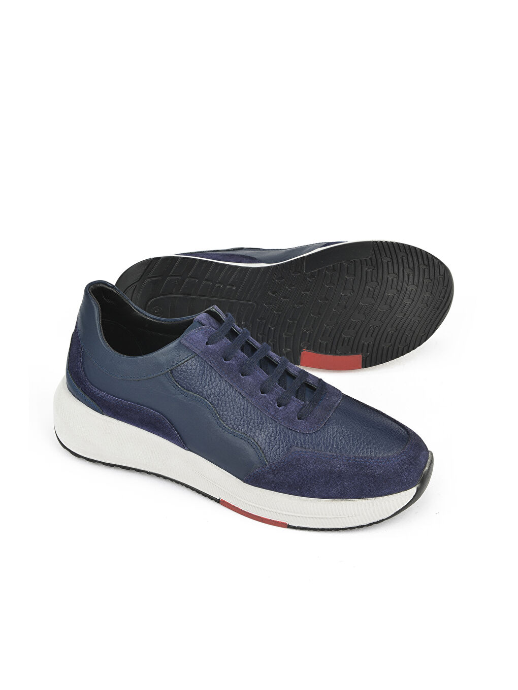 Erkek Hakiki Deri Sneaker 151423Z520 Lacivert-3