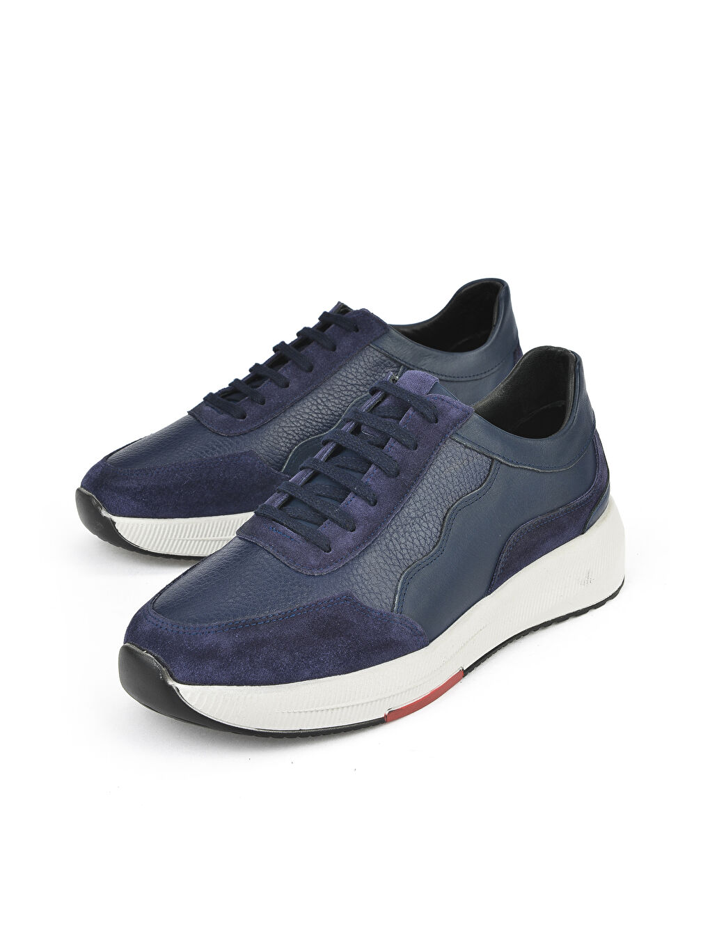 Erkek Hakiki Deri Sneaker 151423Z520 Lacivert-4