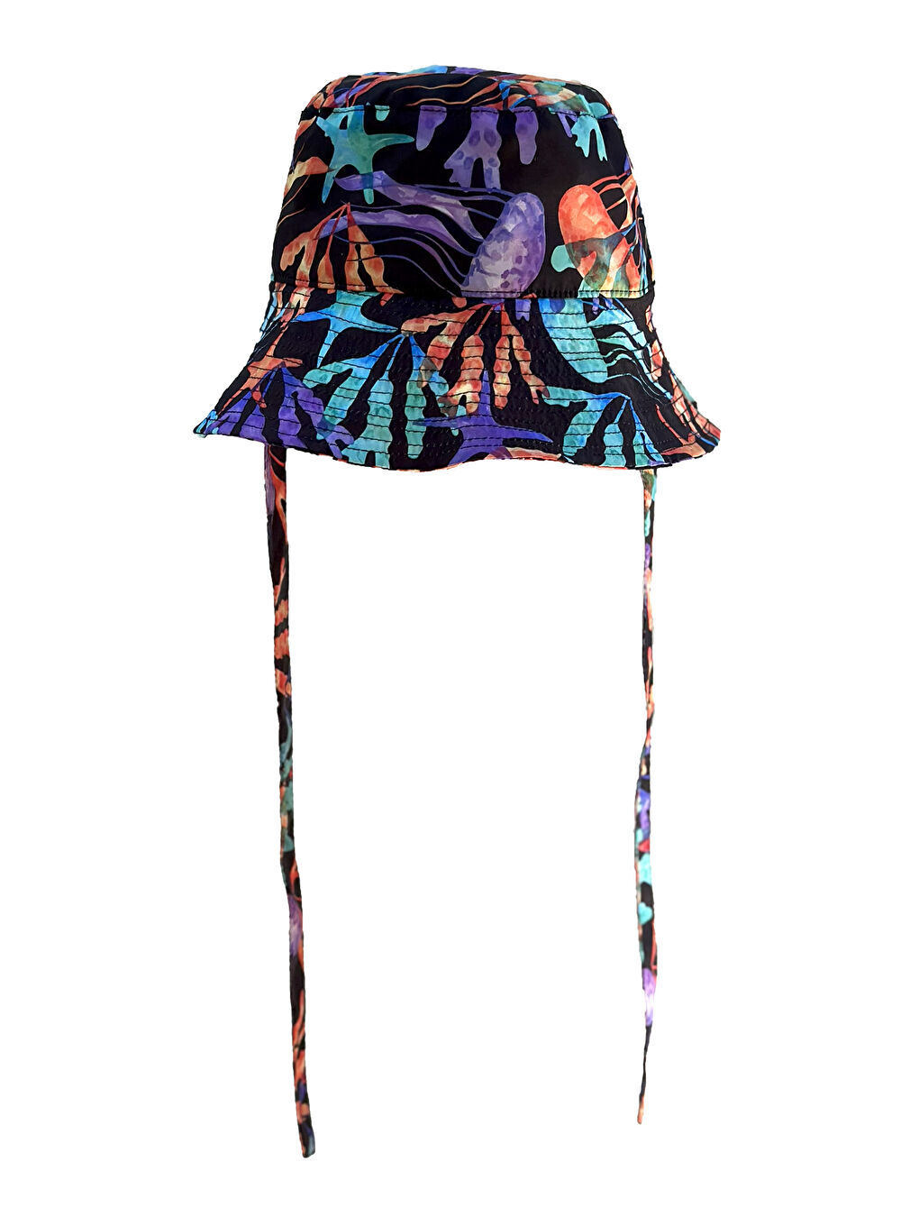 Siyah Remsa Bağlamalı Bucket Şapka RŞBUC-02 Mercan-1