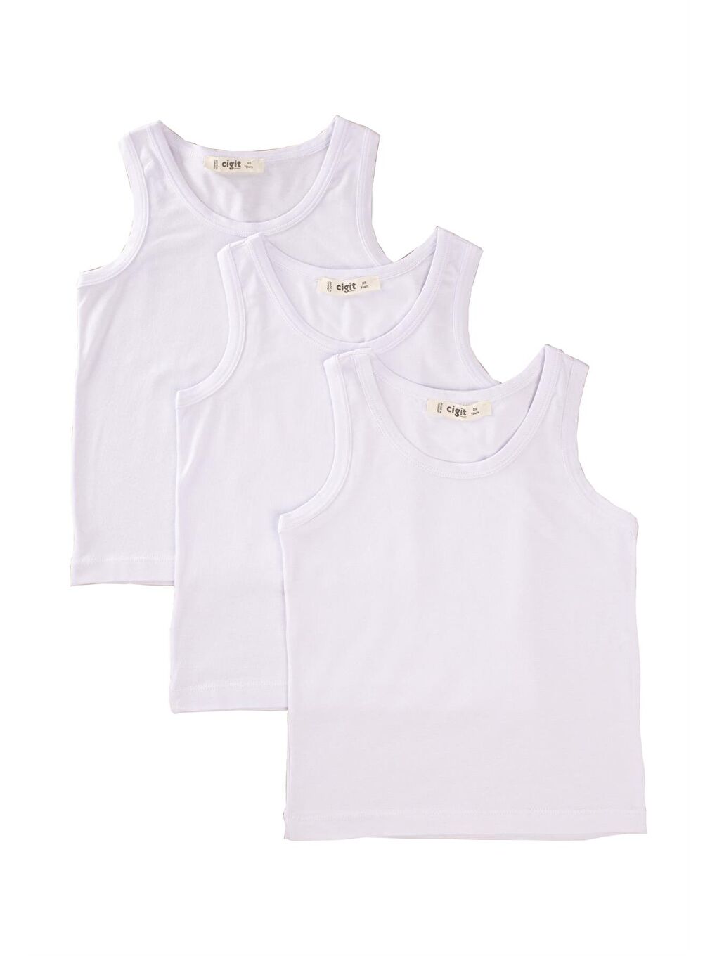 Beyaz Erkek Çocuk İç Giyim Atlet