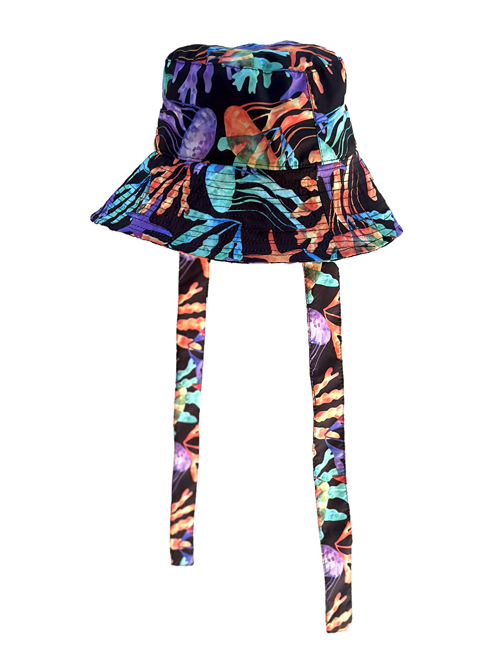 Siyah Remsa Bağlamalı Bucket Şapka RŞBUC-02 Mercan-2