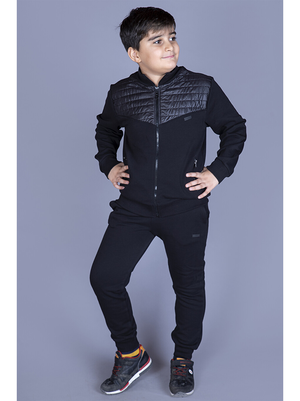 Lacivert Erkek Çocuk Garnili Takım-3