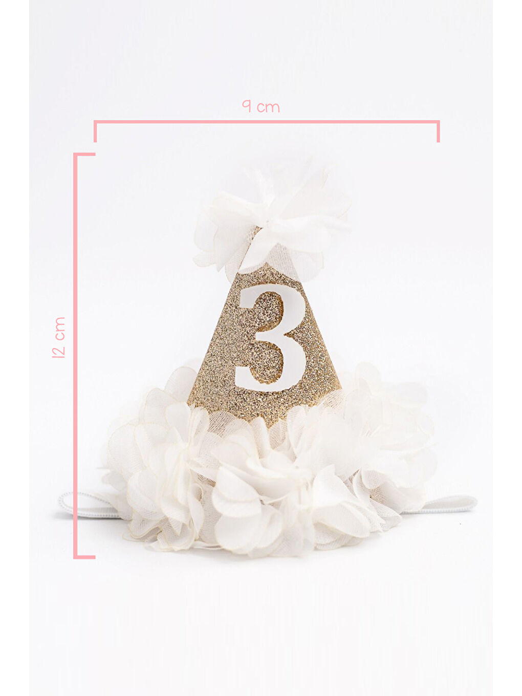 Beyaz 3 Yaş Huni Doğum Günü Tacı-1
