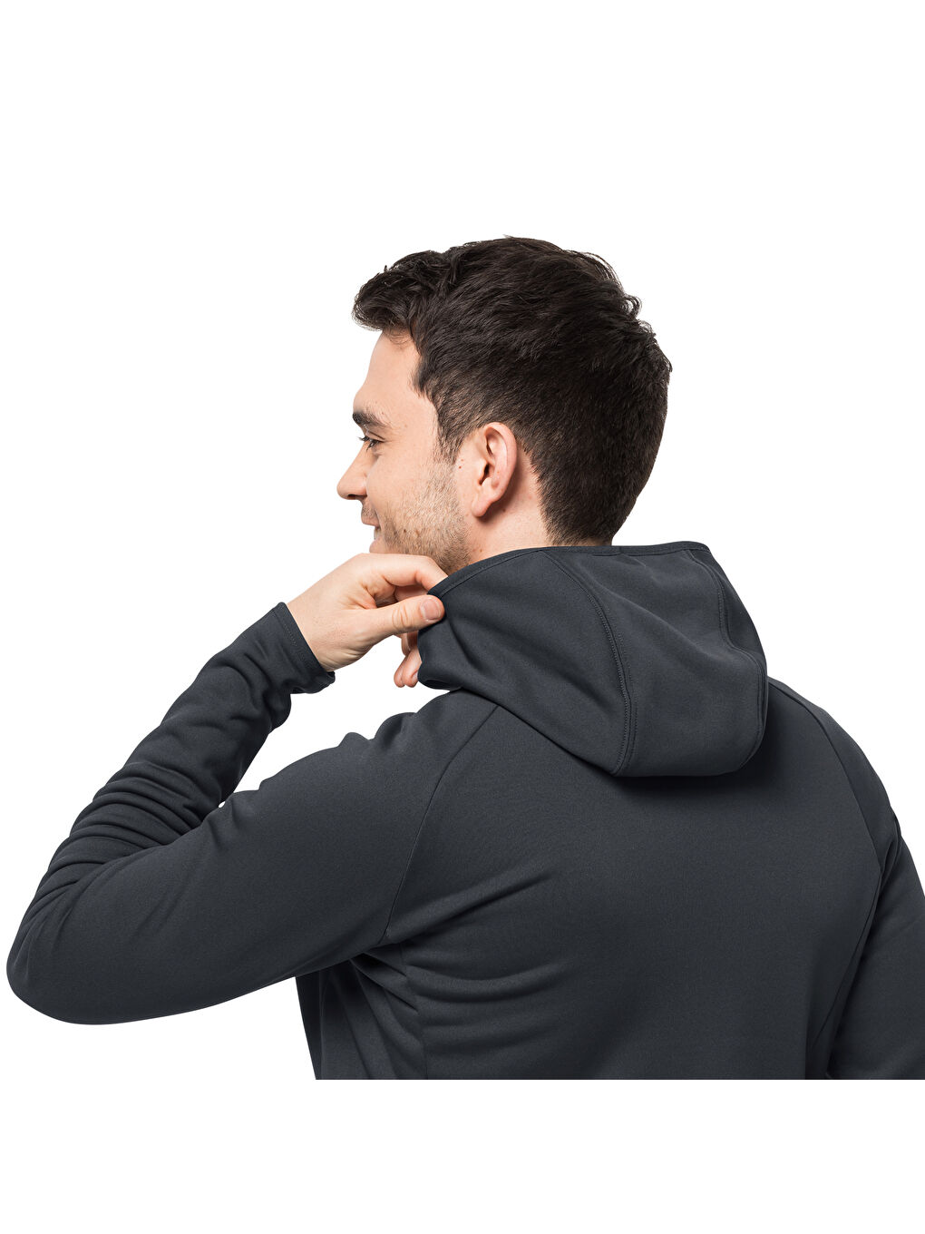 Siyah Baiselberg Hooded Fz Erkek Gri Polar Ceket-2