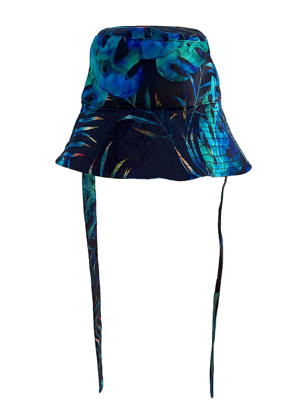 Siyah Remsa Bağlamalı Bucket Şapka RŞBUC-02 Tropikal-1